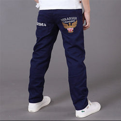 Casual Elastic Waist Pencil Children's Jeans Pants