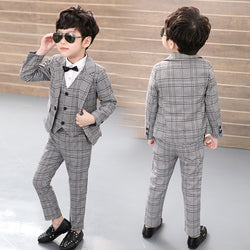 3pcs Kids Formal Costume Gentleman Blazers Suit