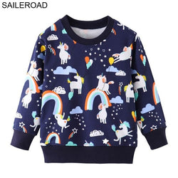 Cartoon  Long Sleeve Sweatshirts for Kids 2-7Years
