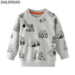 Cartoon  Long Sleeve Sweatshirts for Kids 2-7Years