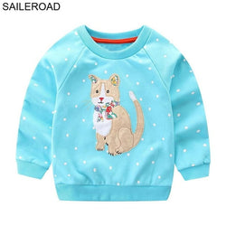 Cartoon  Long Sleeve Sweatshirts for Kids 2-7Years