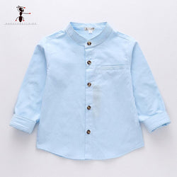 Solid Color Casual 100% Cotton Shirt Full Sleeve Boy Shirt