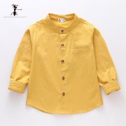 Solid Color Casual 100% Cotton Shirt Full Sleeve Boy Shirt