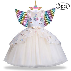 Girl Unicorn Party Carnival Costume Princess Dress