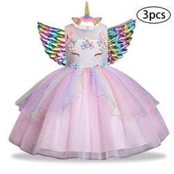 Girl Unicorn Party Carnival Costume Princess Dress