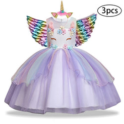 Girl Unicorn Party Carnival Costume Princess Dress