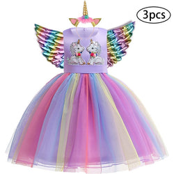 Girl Unicorn Party Carnival Costume Princess Dress