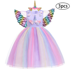 Girl Unicorn Party Carnival Costume Princess Dress