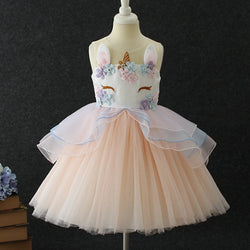 Girl Unicorn Party Carnival Costume Princess Dress