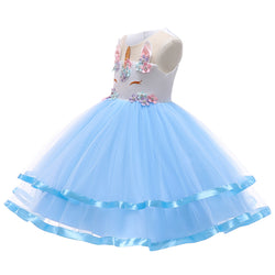 Girl Unicorn Party Carnival Costume Princess Dress