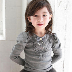 Long-Sleeve School Girl Blouse Shirt