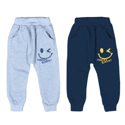 Winter Kids Smile Print Cotton Sports Casual Pants