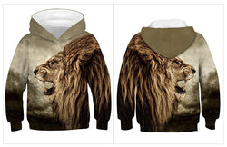 3-12 Years 3D Print Lion Hoodies Sweatshirt For Boys