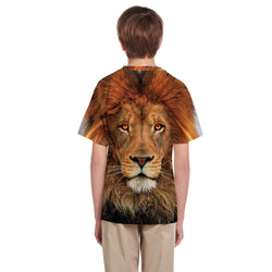 3-12 Years 3D Print Lion T-shirt For Boys