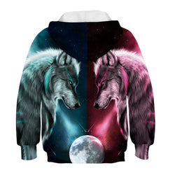 3-12 Years 3D Print Lion Hoodies Sweatshirt For Boys
