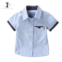 Short Sleeve Solid color Boys Shirts