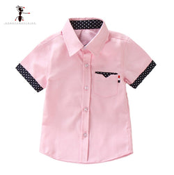 Short Sleeve Solid color Boys Shirts