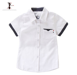 Short Sleeve Solid color Boys Shirts