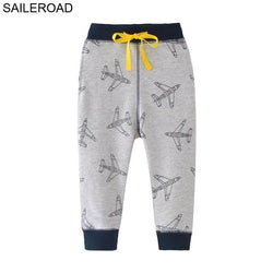 Sport Trousers Cotton Solid Long Pants