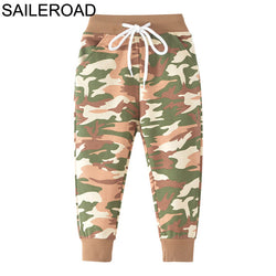 Sport Trousers Cotton Solid Long Pants