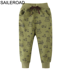 Sport Trousers Cotton Solid Long Pants