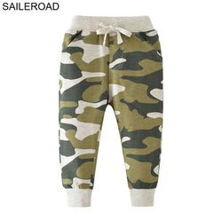 Sport Trousers Cotton Solid Long Pants