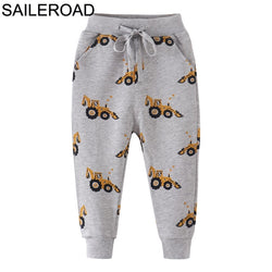 Sport Trousers Cotton Solid Long Pants