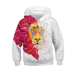 3-12 Years 3D Print Lion Hoodies Sweatshirt For Boys