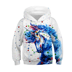 3-12 Years 3D Print Lion Hoodies Sweatshirt For Boys
