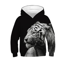 3-12 Years 3D Print Lion Hoodies Sweatshirt For Boys
