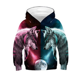 3-12 Years 3D Print Lion Hoodies Sweatshirt For Boys