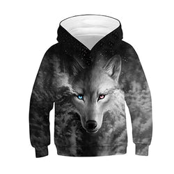 3-12 Years 3D Print Lion Hoodies Sweatshirt For Boys