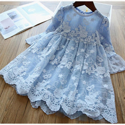 Elegant Flower Girls Wedding Party Princess Dress For 3-8T