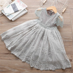 Elegant Flower Girls Wedding Party Princess Dress For 3-8T
