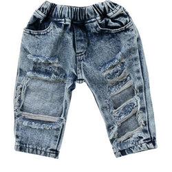 Kids Fashion Holes Jeans Pants