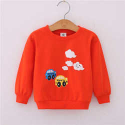 Cartoon Long Sleeves Sweater Kids Sportswear Pullover