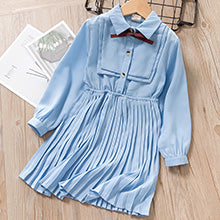 Fashion Style Denim Long-Sleeve Mesh Skirt Girls Sets