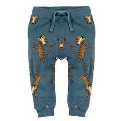 Knitted Cotton Stretch Animal Dinosaur Print Pants