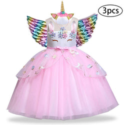 Girl Unicorn Party Carnival Costume Princess Dress