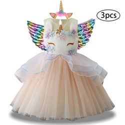 Girl Unicorn Party Carnival Costume Princess Dress