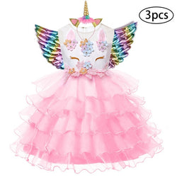 Girl Unicorn Party Carnival Costume Princess Dress