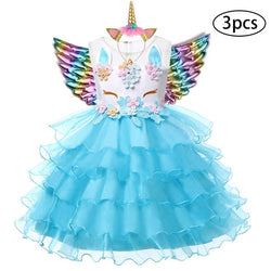 Girl Unicorn Party Carnival Costume Princess Dress