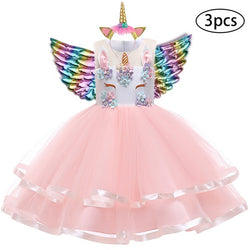 Girl Unicorn Party Carnival Costume Princess Dress