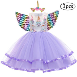 Girl Unicorn Party Carnival Costume Princess Dress