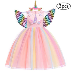Girl Unicorn Party Carnival Costume Princess Dress