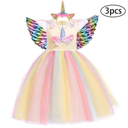 Girl Unicorn Party Carnival Costume Princess Dress