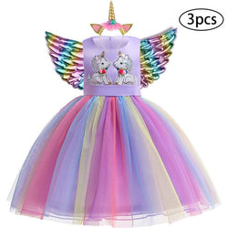 Girl Unicorn Party Carnival Costume Princess Dress