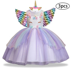 Girl Unicorn Party Carnival Costume Princess Dress