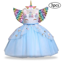 Girl Unicorn Party Carnival Costume Princess Dress
