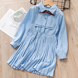 Fashion Style Denim Long-Sleeve Mesh Skirt Girls Sets